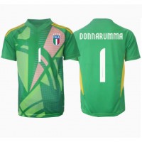 Camiseta Italia Gianluigi Donnarumma #1 Portero Segunda Equipación Replica Eurocopa 2024 mangas cortas